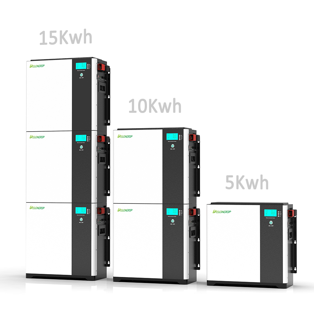 10 kWh (51,2 V 100 Ah x 2) stapelbare modulare Haushalts-Solarenergie-Speicherbatterie